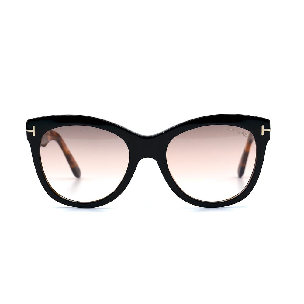 NEW TOM FORD TF870/S CARA BLACK/HAVANA PINK GRADIENT AUTHENTIC SUNGLASSES - Picture 2 of 12